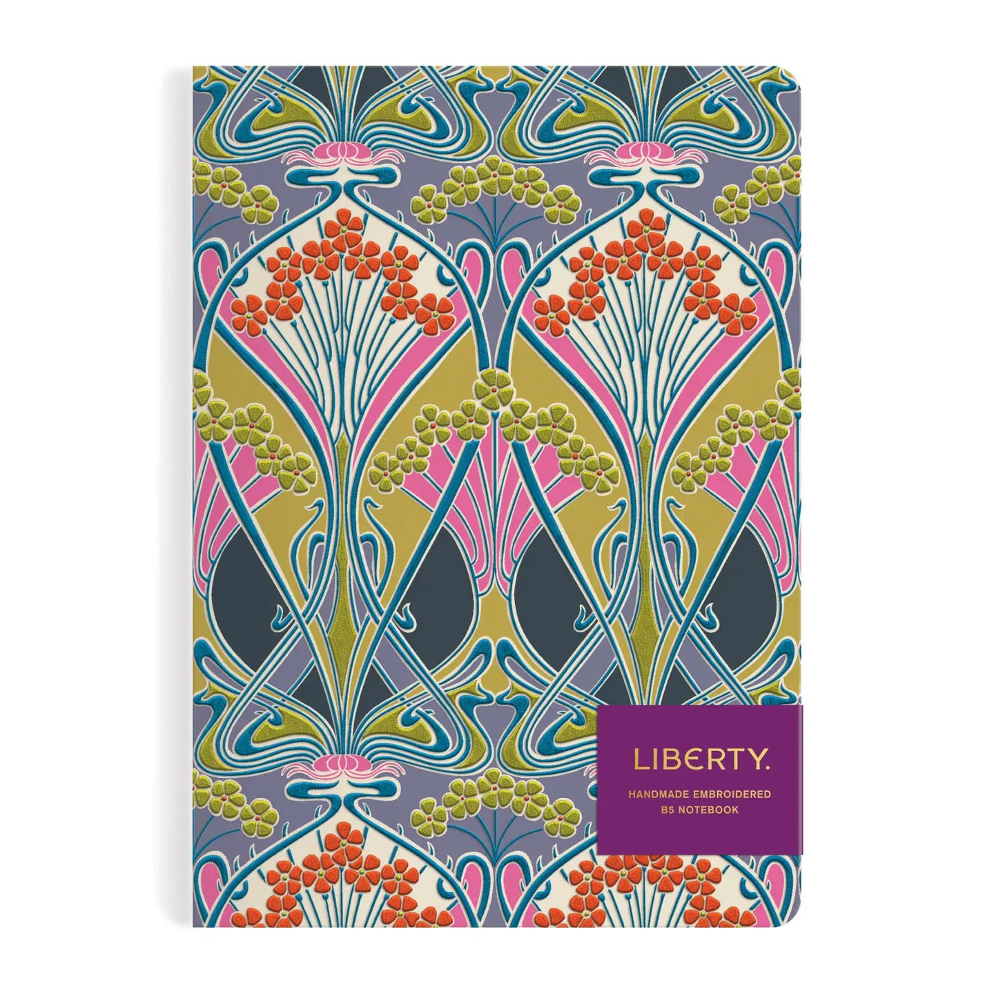 Liberty Ianthe Lichen Handmade Embroidered Journal