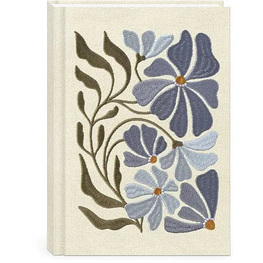 Embroidered Canvas Journal - Flower Market Aster