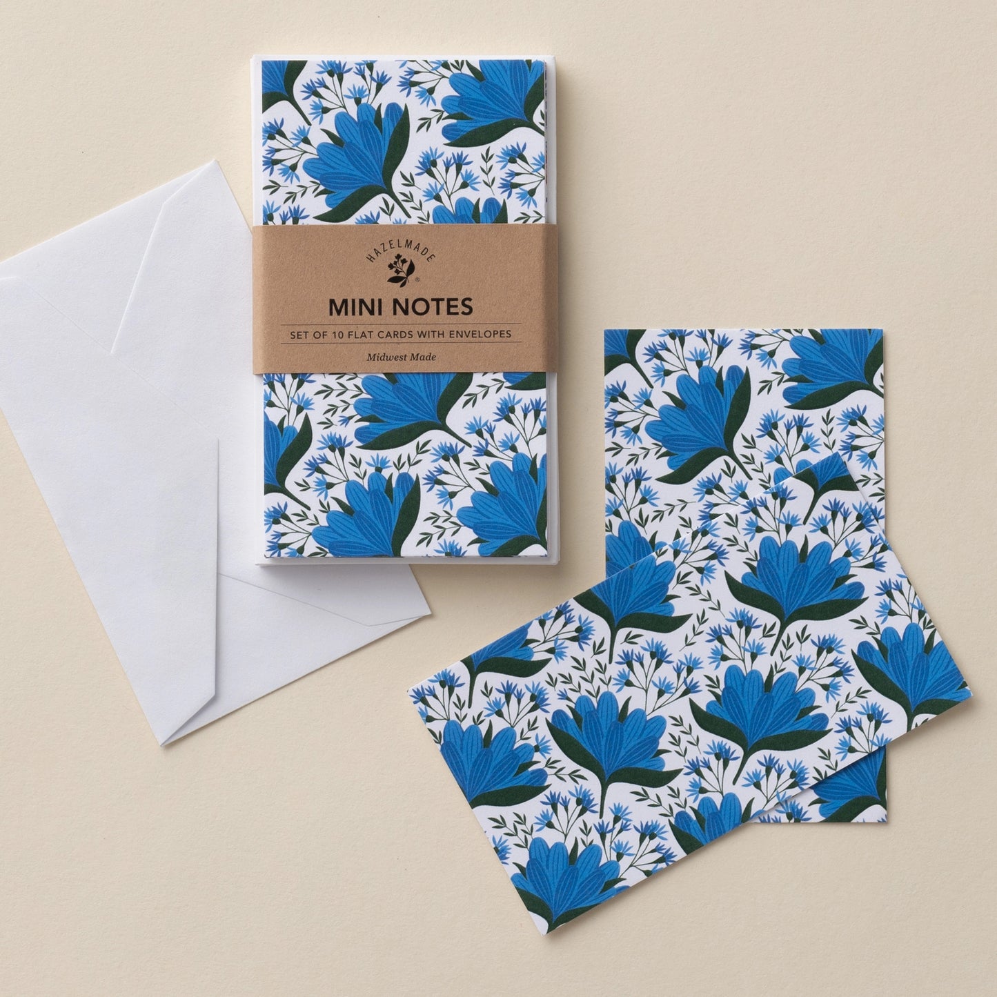 Blue Flowers Mini Note Set