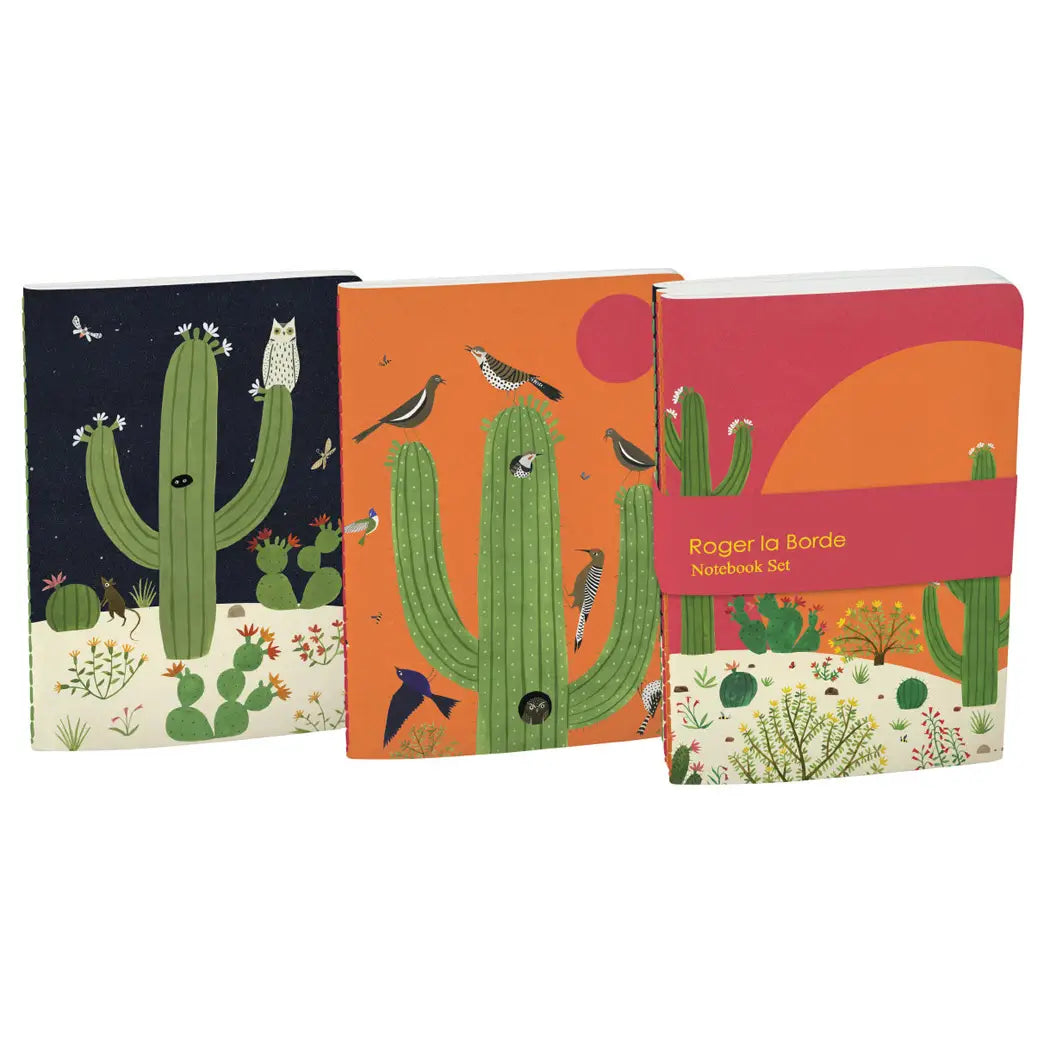 Cactus Grove Softback Notebook - Set of 3
