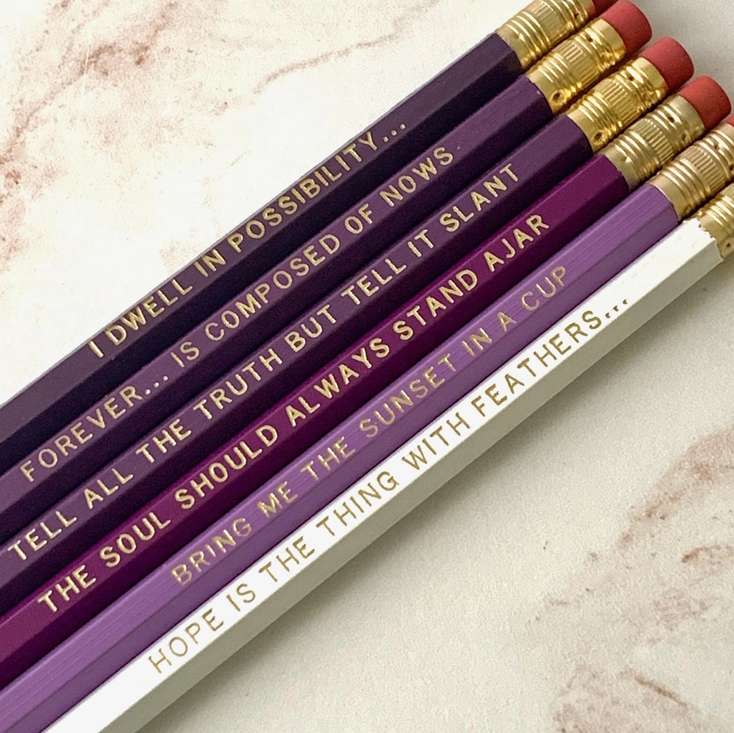 Emily Dickinson Poetry Pencils