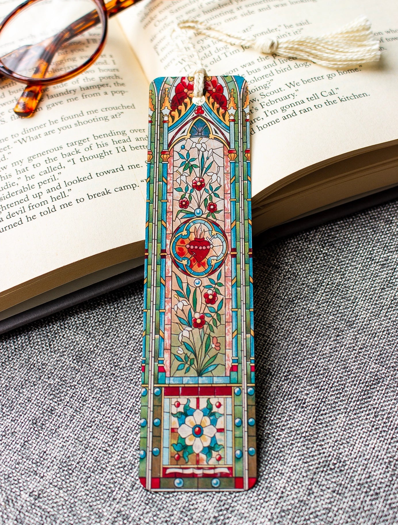 Stained Glass Bookmark - Heart
