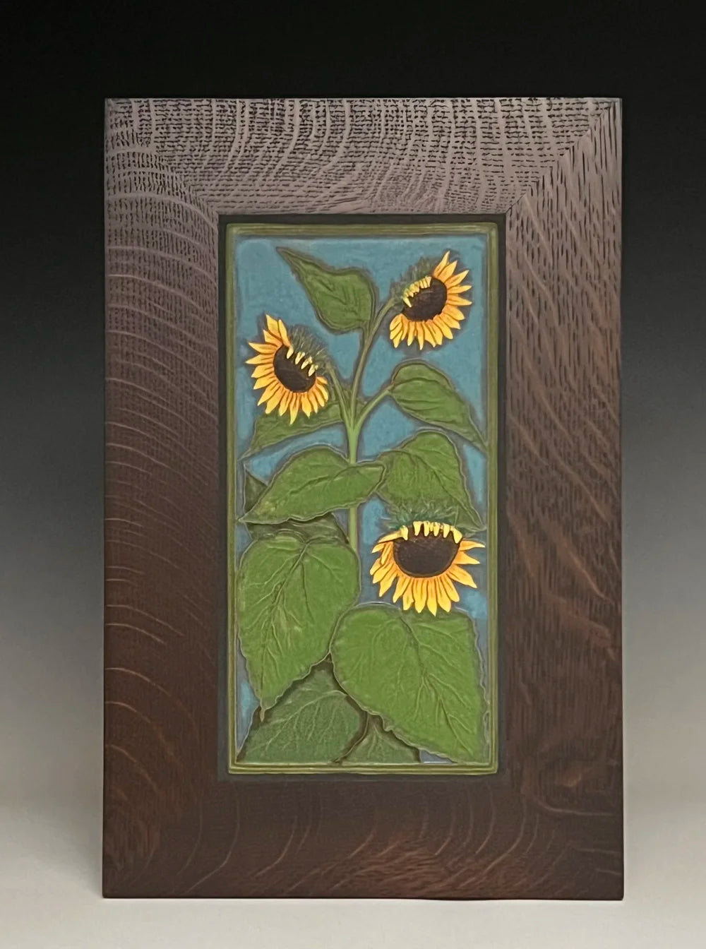 Sunflower Tile - Framed Ceramic Art
