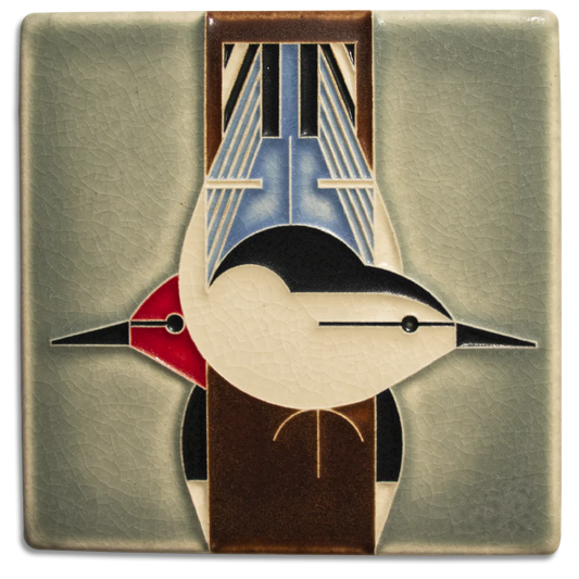 Charlie Harper 6x6 Upside Downside - Bird Art Tile