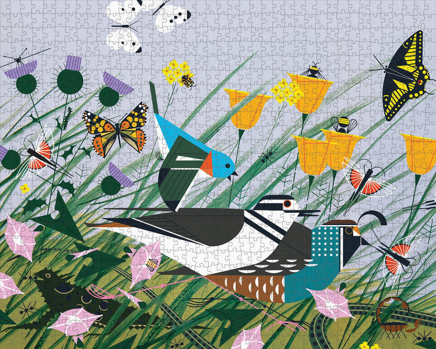 Charley Harper's "Once There Was a Field" - 1000 Piece Puzzle