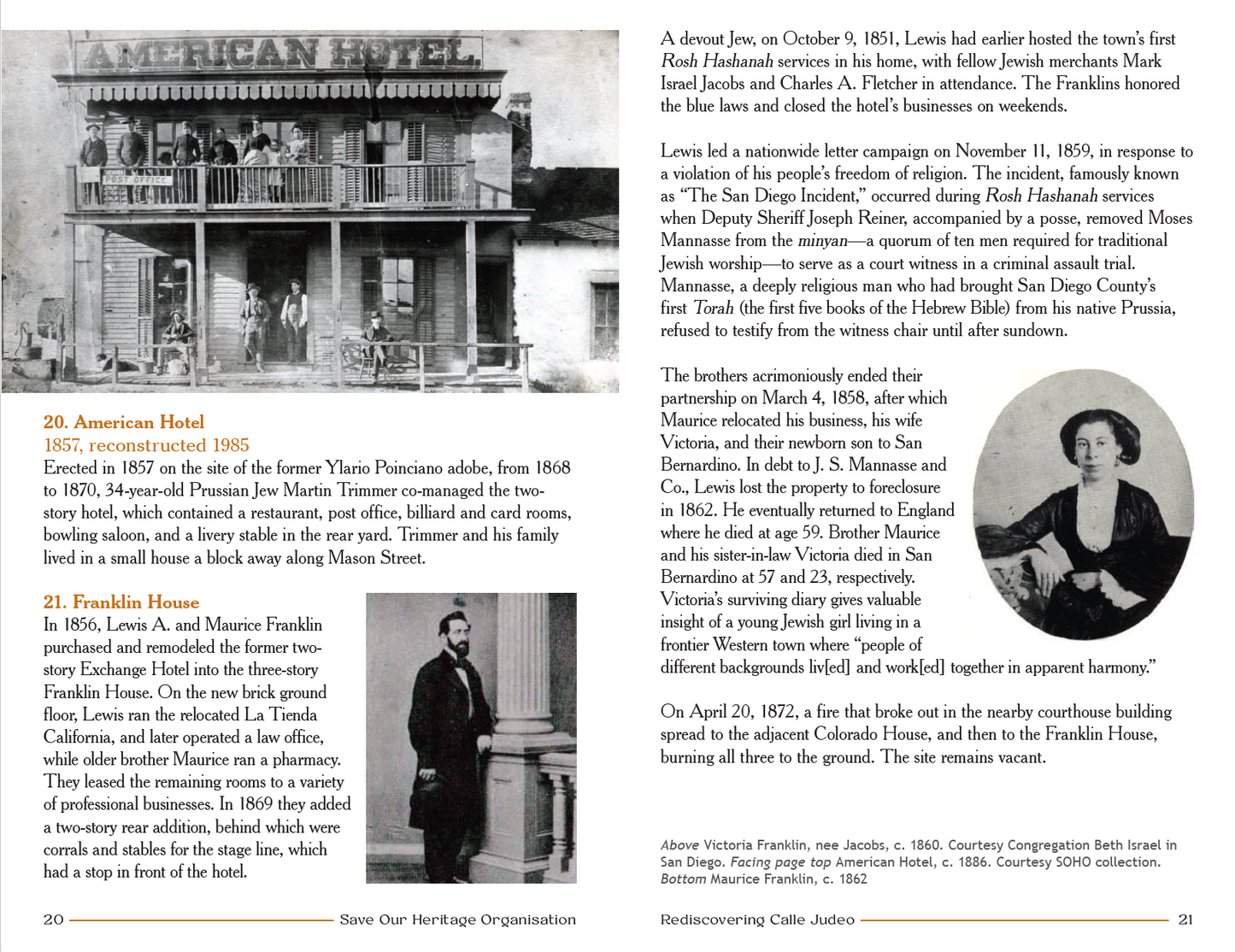 Rediscovering Calle Judeo: The Jewish Men &  Women of Enterprise in Old Town San Diego