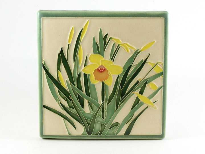Daffodil Art Tile - Yellow and White