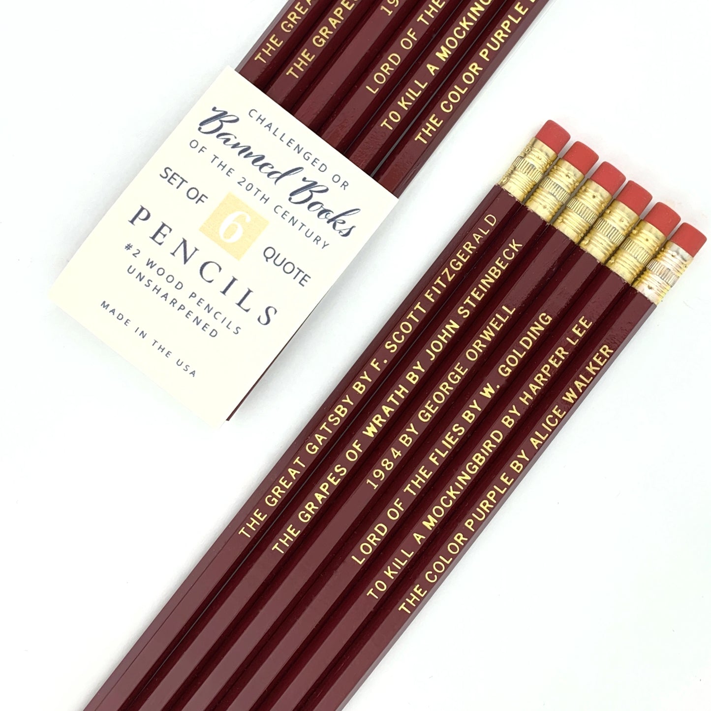 Banned Books 20th Century Pencil Set
