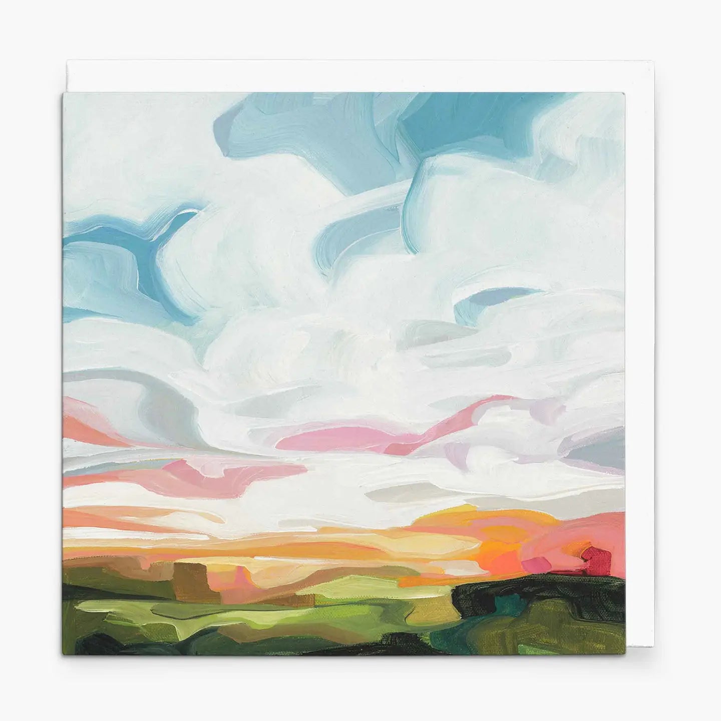 California Blue Square Art Card