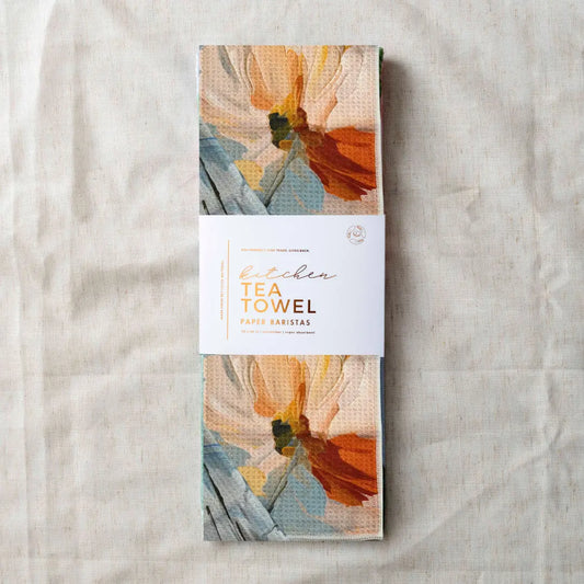 Blue Floral Kitchen | Recycled Microfiber Waffle Tea Towel