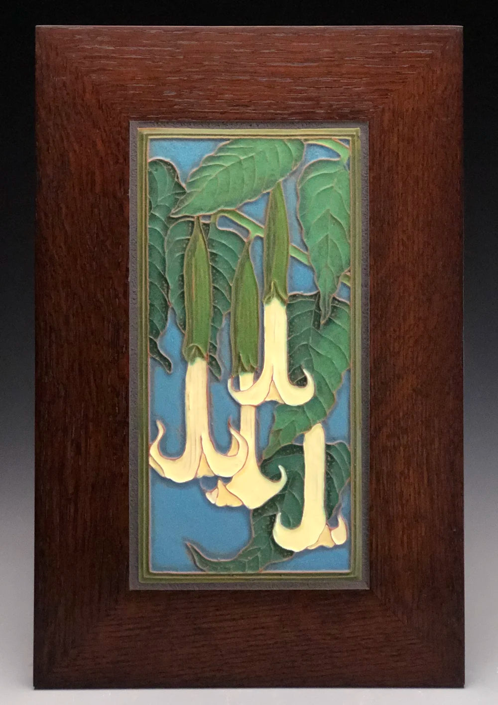 Brugmansia Tile - Framed Ceramic Art