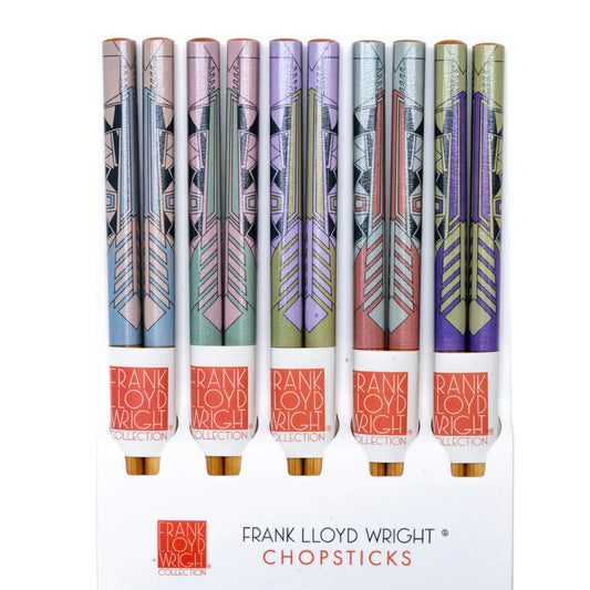 Frank Lloyd Wright Imperial Hotel Peacock 5-Piece Bamboo Chopstick Set