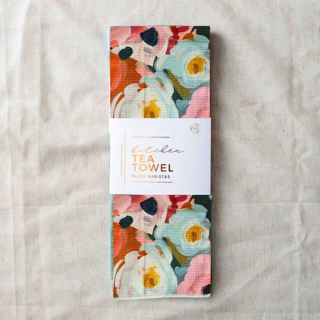 Flower Garden Kitchen | Recycled Microfiber Waffle Tea Towel