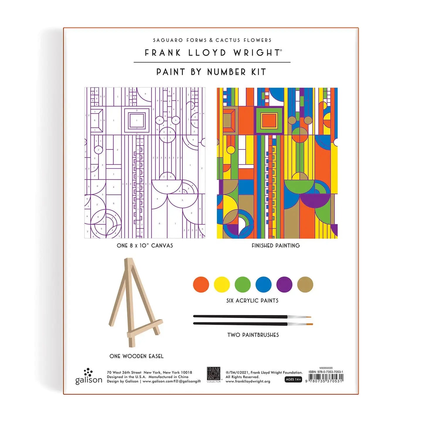 Frank Lloyd Wright Saguaro Forms & Cactus Flowers - Paint By Number Kit