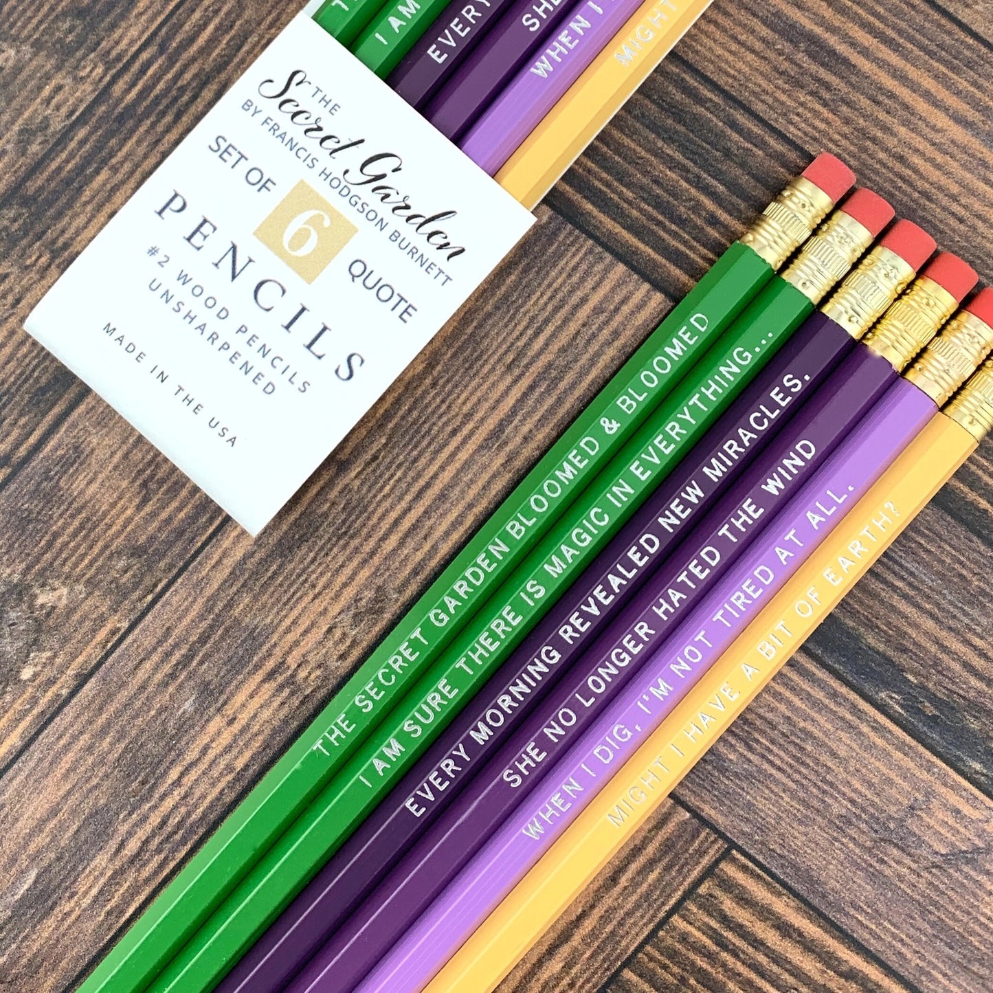The Secret Garden Quote Pencils