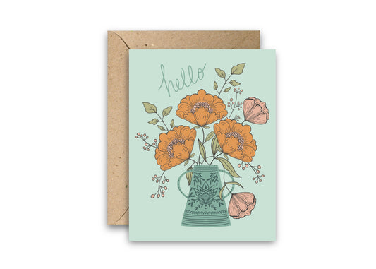 Hello Flowers – Friendship & Everyday Floral Greeting Card