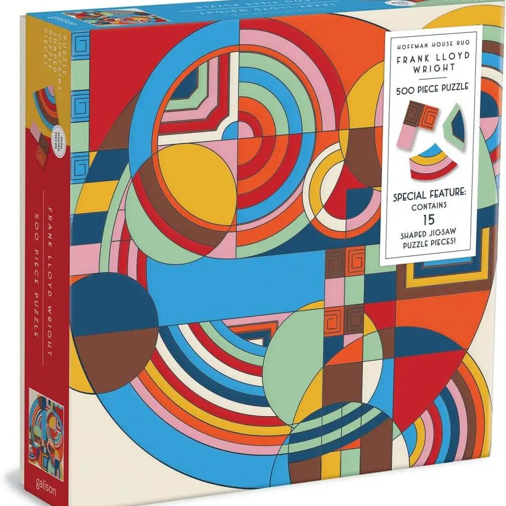 Frank Lloyd Wright Hoffman House Rug - 500 Piece Puzzle with Shaped Pieces