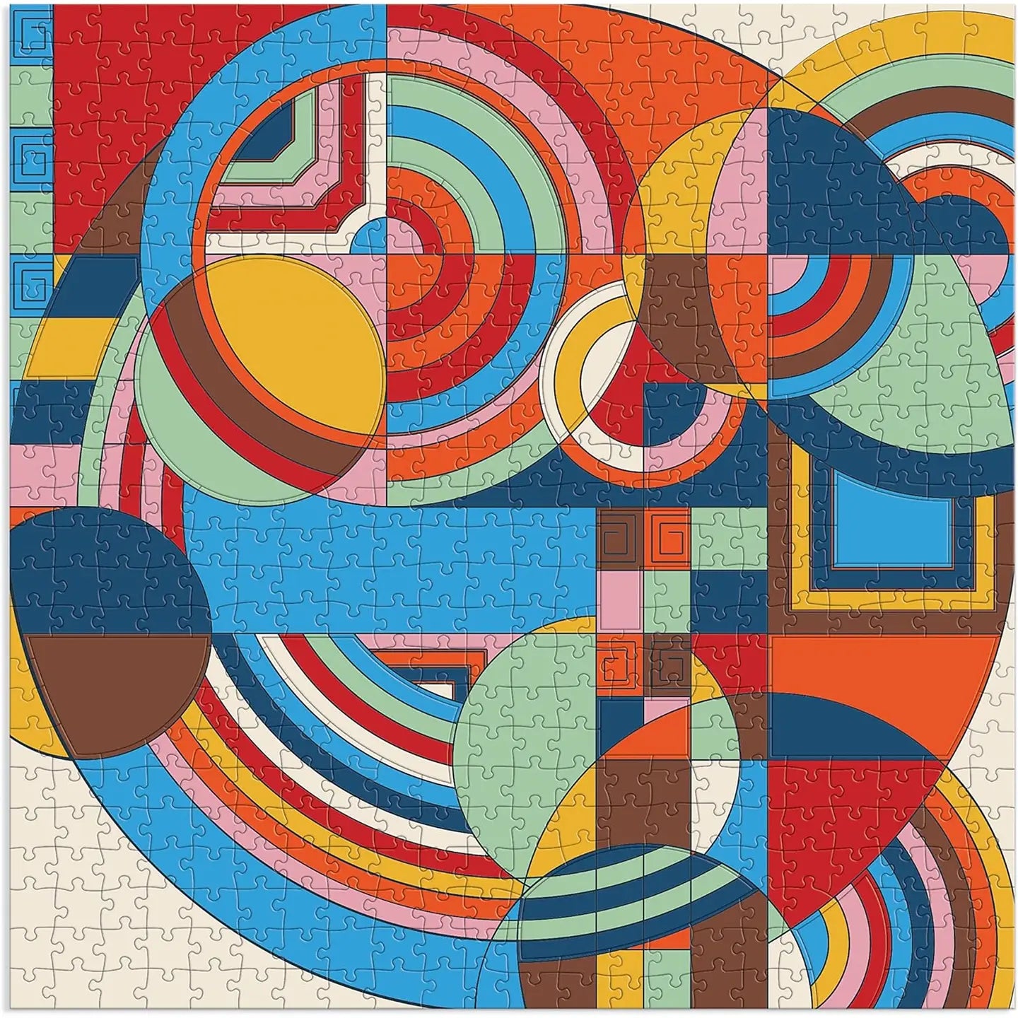 Frank Lloyd Wright Hoffman House Rug - 500 Piece Puzzle with Shaped Pieces