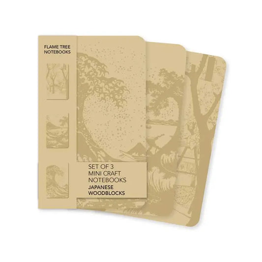 Japanese Woodblocks Mini Craft Notebooks (Set of 3)