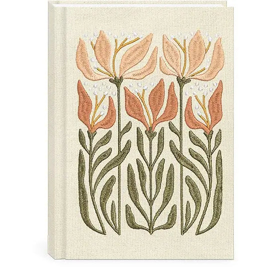 Embroidered Canvas Journal - Flower Market Lily