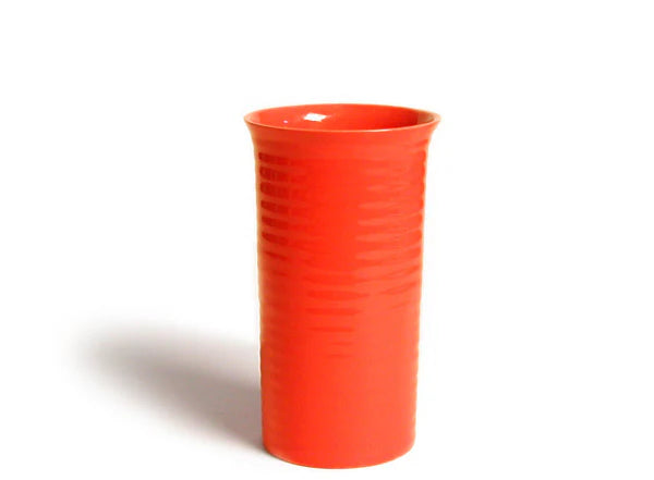 Ringware Vase 11 Inch - Bauer Orange