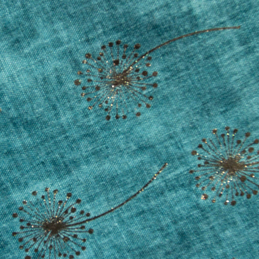 Dandelion Print Scarf - Teal