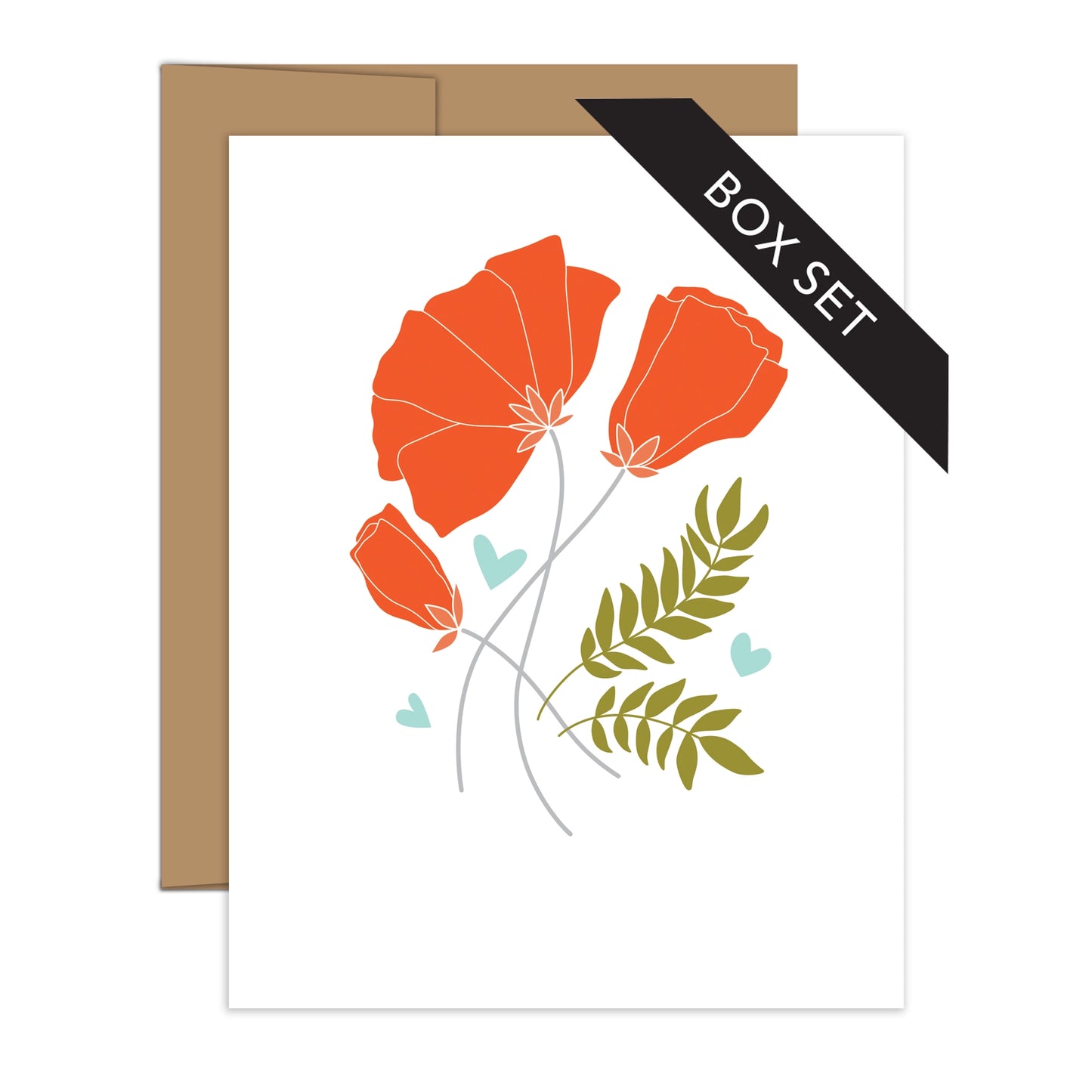 Poppy Botanical Card | Box Set