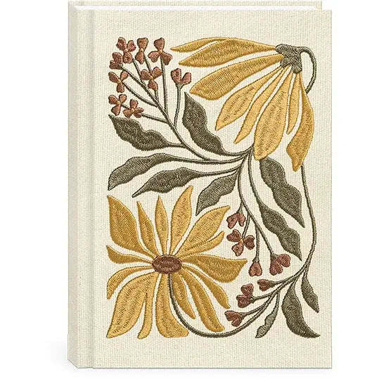 Embroidered Canvas Journal - Flower Market Sunflower