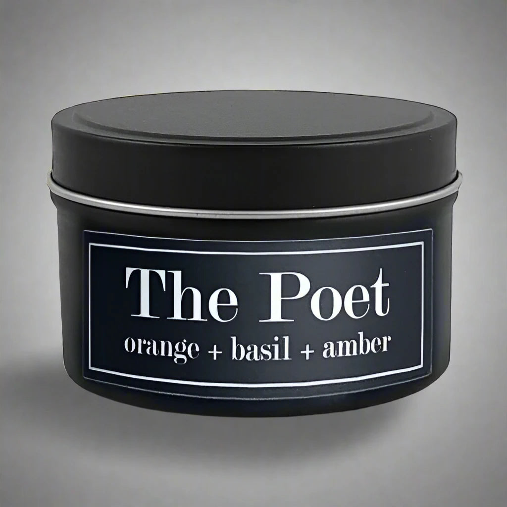 The Poet 4oz Candle - Orange + Basil + Amber
