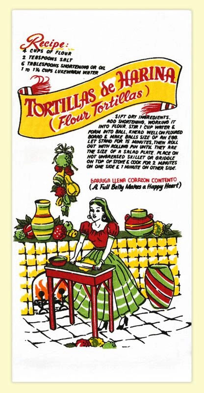 Tortilla Retro Flour Sack Kitchen Tea Towel