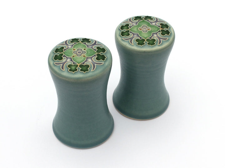 Trellis Salt and Pepper Shakers - Light Blue