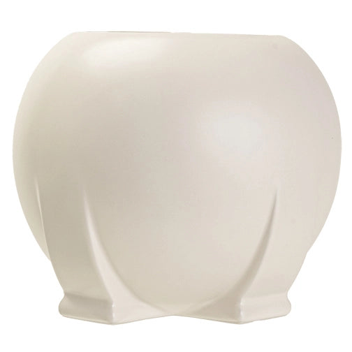 Teco White Orb Vase