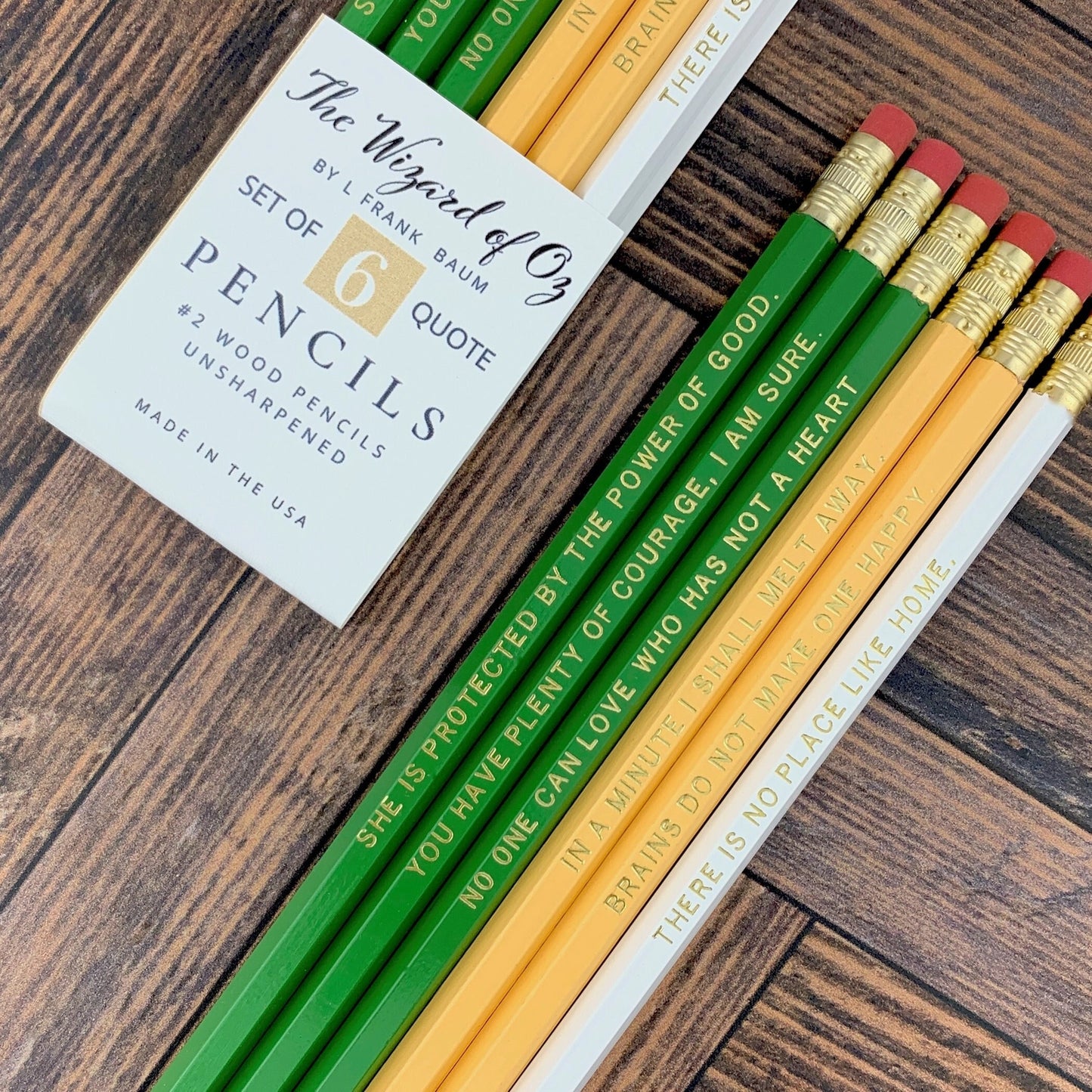 Wizard of Oz Quote Pencils